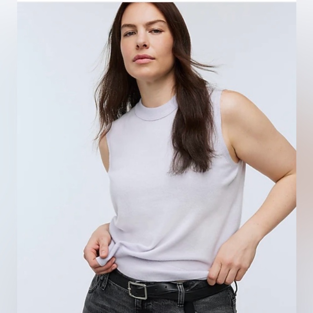 Madewell Womens Gray “(Re)sponsible Cashmere Crewneck Sweater Vest”
